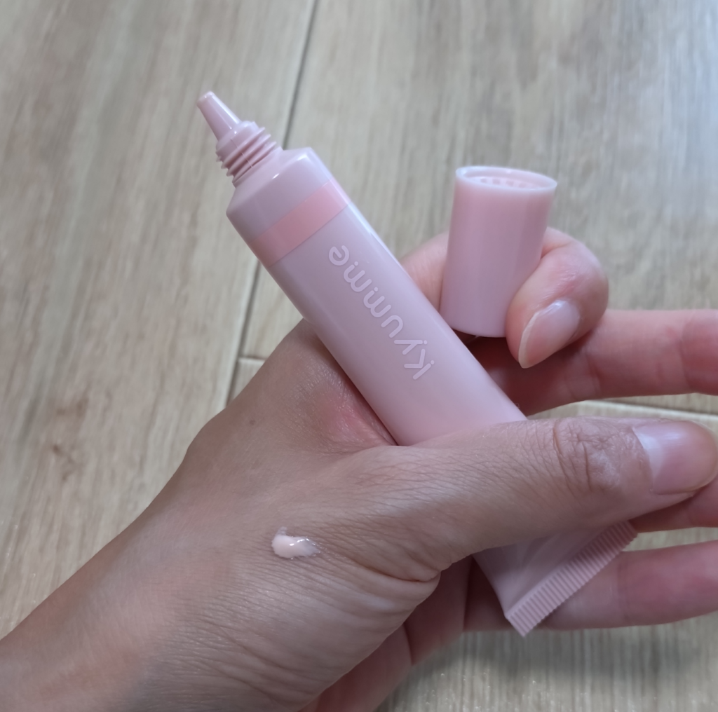 kyumme　キュンミー　ダイソー　コスメ　化粧下地　プライマー　カラーベース　ピンク　テクスチャー